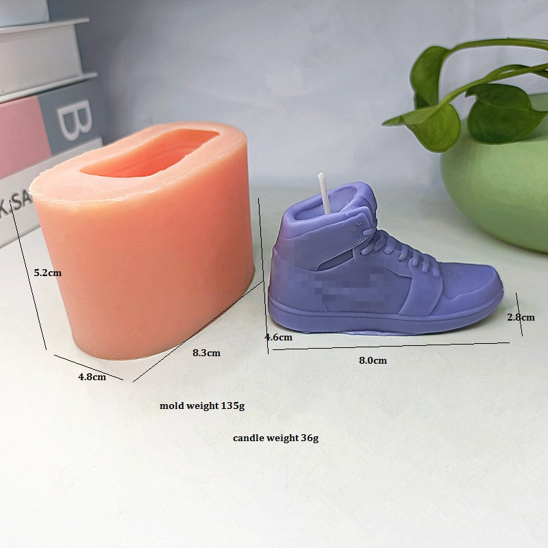 Sneakers Candle Moulds Silicone Sporting Shoes Wax Mold Handmade Birthday Christmas Gift for Making Cake Accessories Table Decor