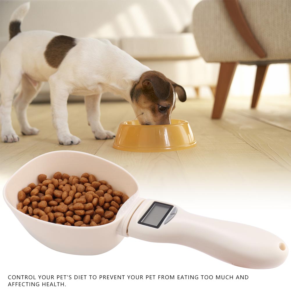 Pet Food Weighing Spoon Scale Electronic Measuring Tool Dog Cat Feeding Bowl Measuring Spoon Scale LCD Digital Display