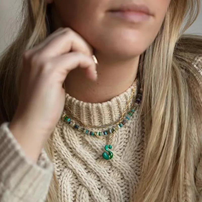 copper drip oil enamel bubble letter charm womens fashion 26 letter A-Z pendant accessories DIY jewelry 241108