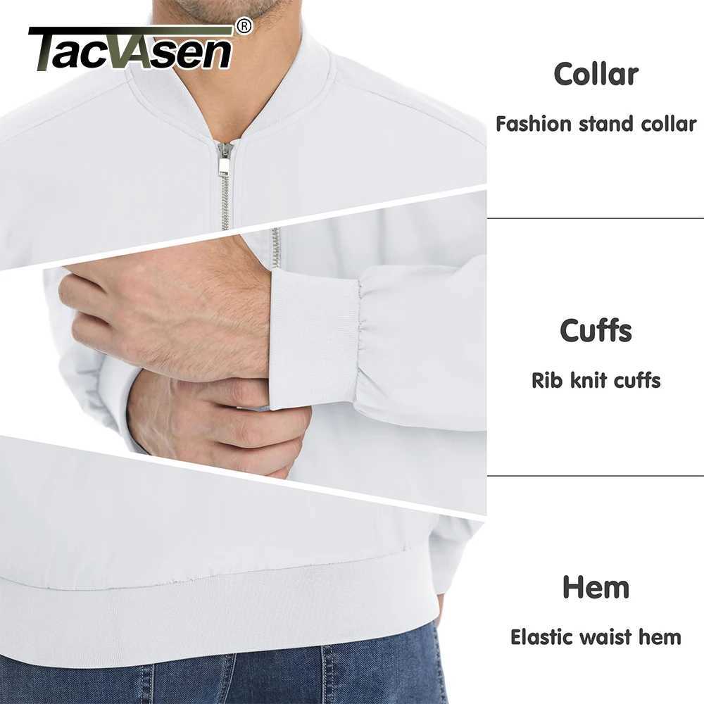 Tucker Watson Mens School Team Jacket Full Zipper Casual Lightweight Windproof Waterproof Spring and Autumn Hiking Outdoor Bomber Jacket W241111