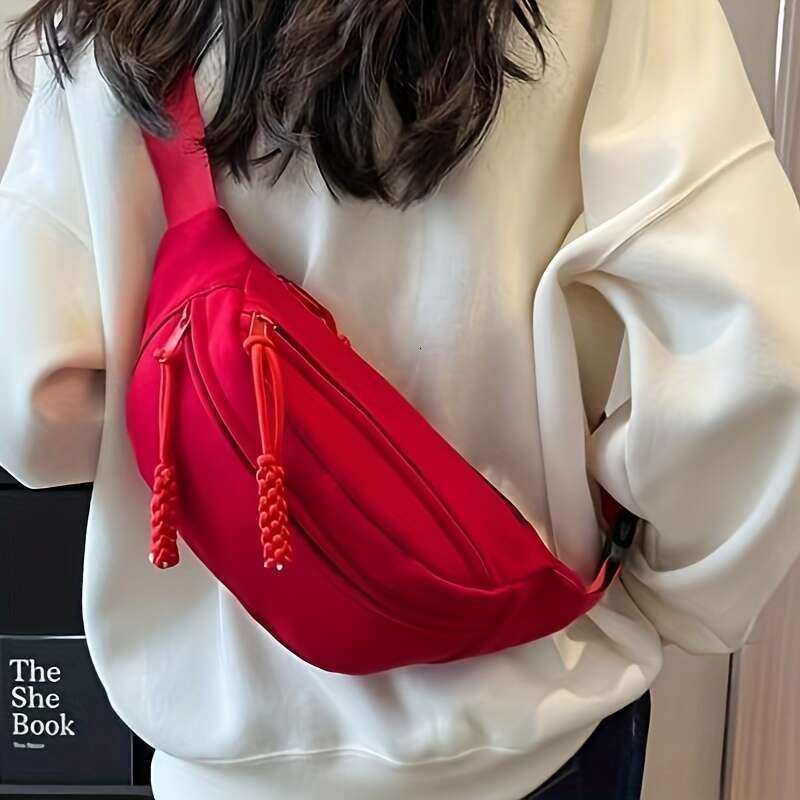 Fashion Canvas Women's Fashion Casual Waist Bag, Chest Fanny Pack for Outdoor Camping Cycg Sports .