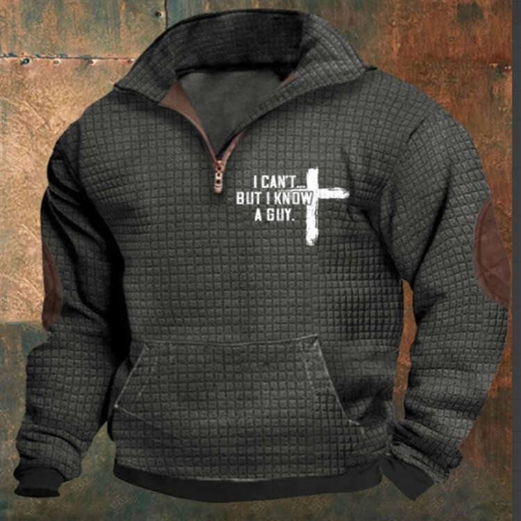 2023 Spring And Autumn Edition 3D Alphabet Hot Stamping High Collar Half Zipper Men's Hoodie