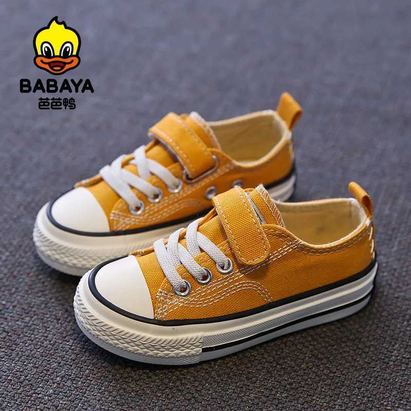 Babaya childrens canvas shoes boys 2023 autumn new fashion white shoes girls shoes boys breathable sports shoes childrens casual shoes X250409