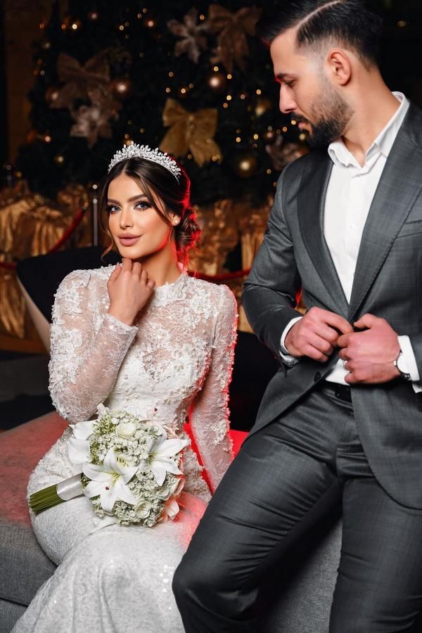urious Arabic Dubai Lace Mermaid Wedding Dresses With Detachable Skirt Pearls Beaded Long Sleeves Elegant Ivory Bridal Gowns Chapel Train Church Vesti
