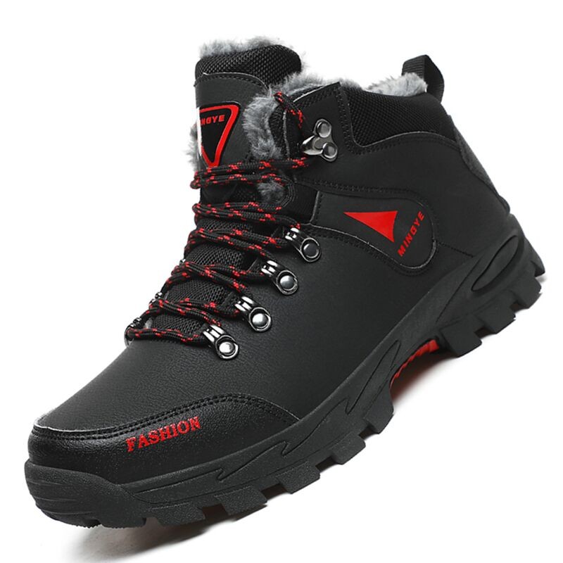 Snow Winter boots Warm Plush Men's Ankle Boots Rubber Outdoor Sneakers Men Non-slip Waterproof Work Shoes dfe9