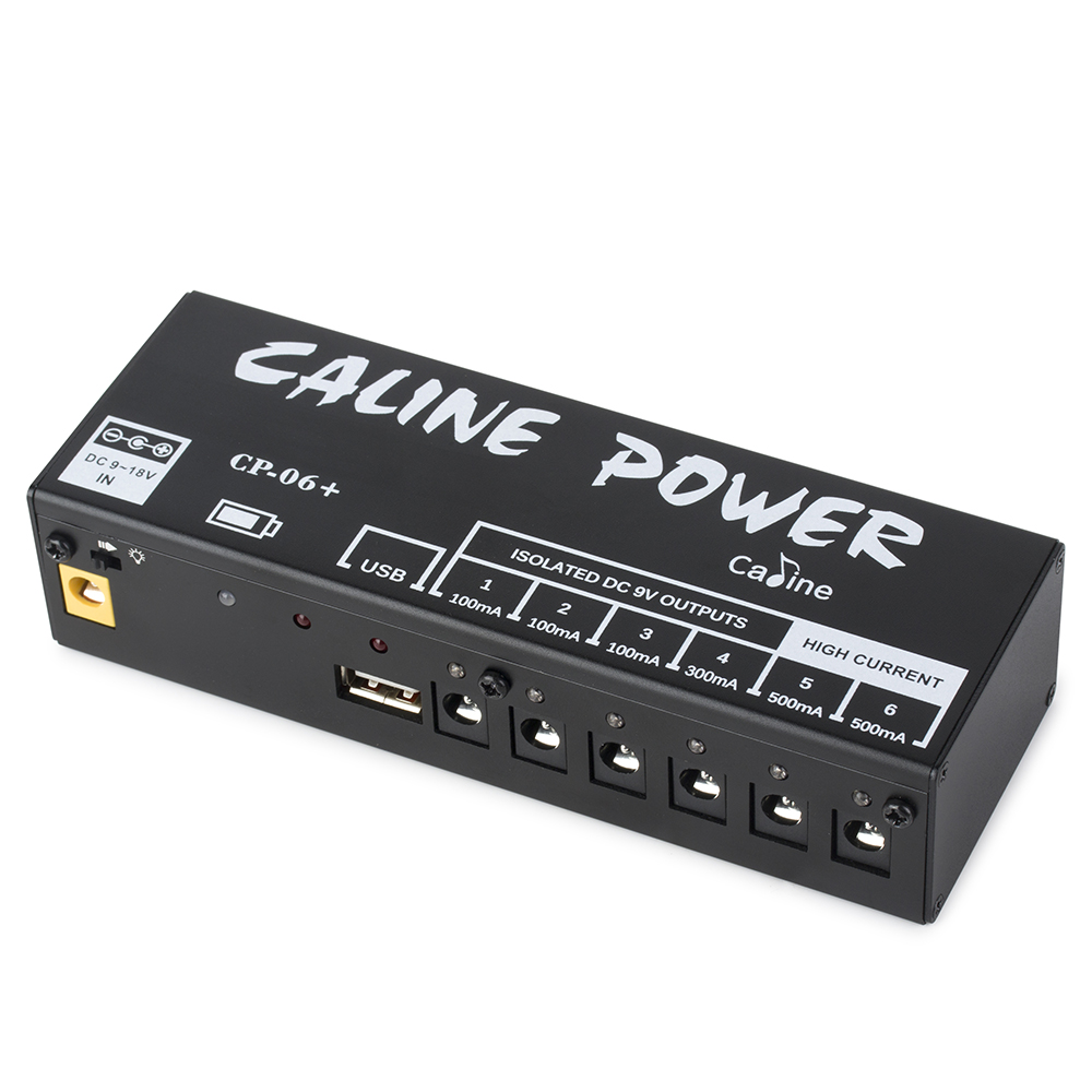 Caline CP-06+ Guitar Pedal Power 6 Independent Outputs Supply Anti-Interference Noise Guitar Effect Pedal Power Supply