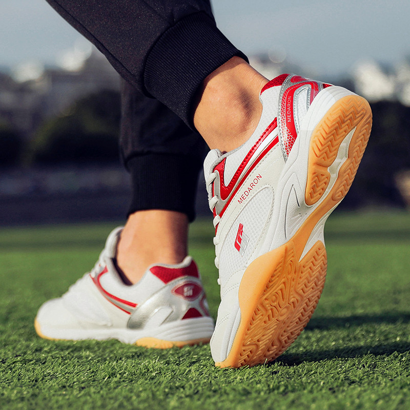 2024 New Professional Table Tennis Shoes Men Women Anti Slip Badmintons for Couples Blue Red Light Weight Badminton Sneakers