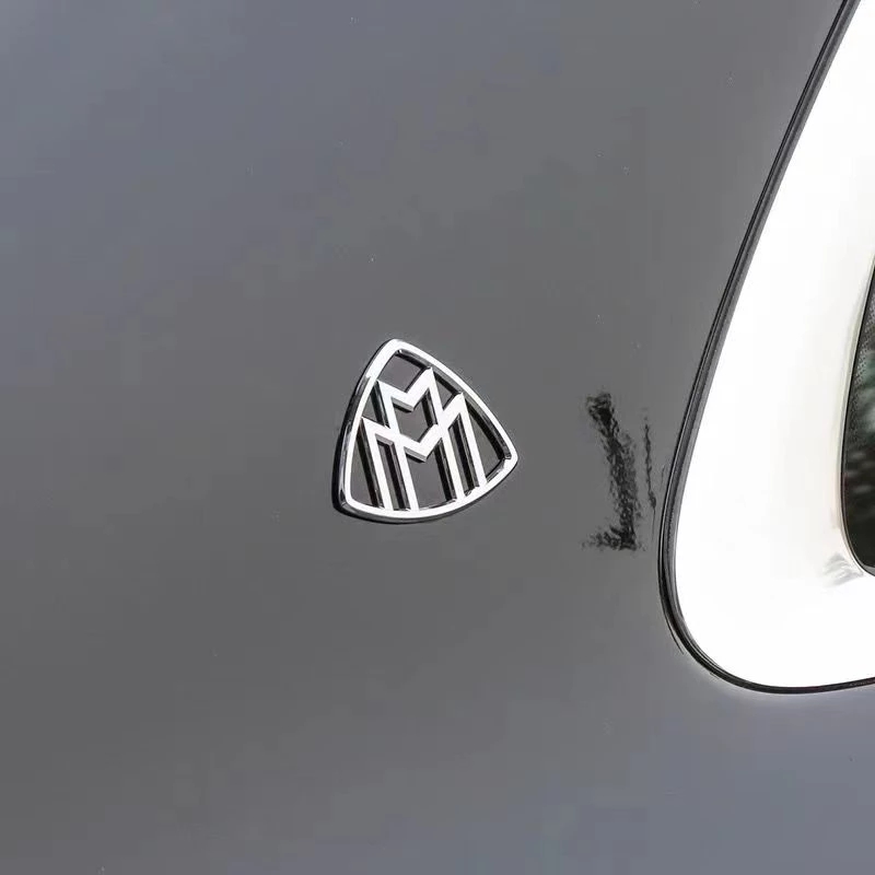 1pcs 3D Maybach Side Emblem Metal Car Logo sticker Rear Bumper tail door trunk sticker car rear Emblem sticker Accessories