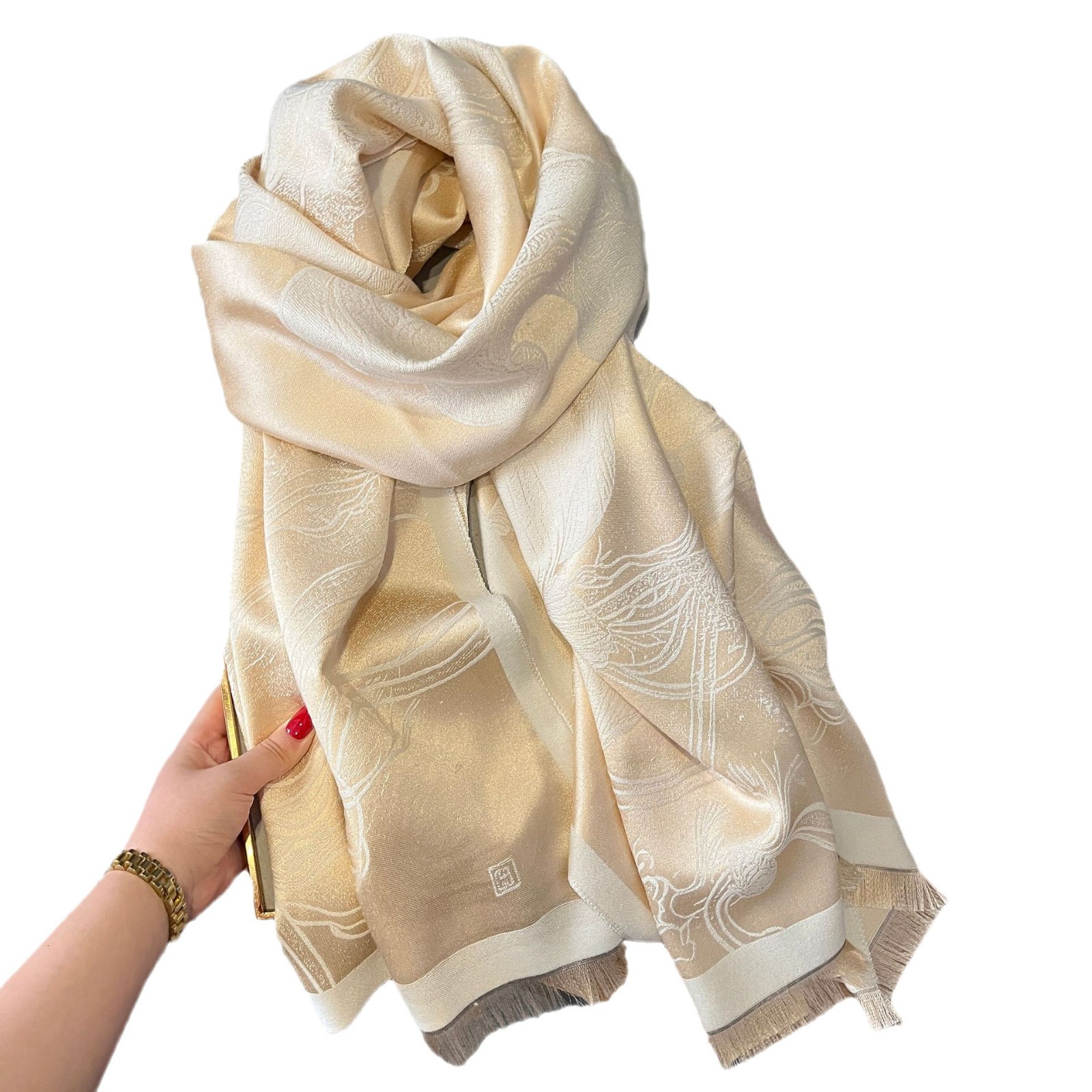 Women's autumn and winter Double sided Thickened Warm Neck Protection Shawl scarf