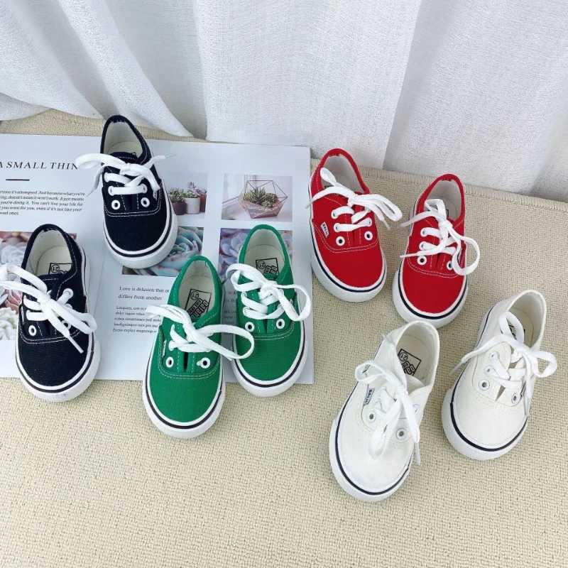 Spring/Summer New Childrens Lace Canvas Shoes for Boys and Girls Soft soled Casual Shoes X241111