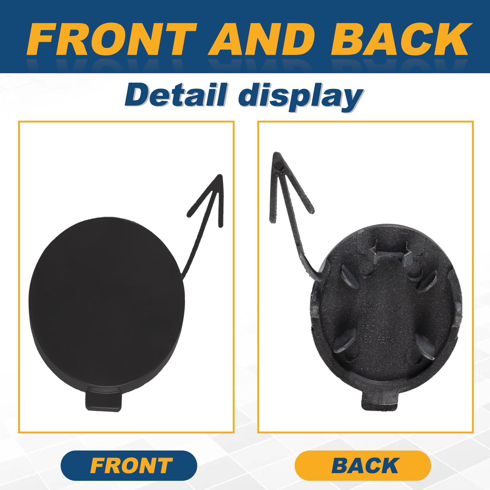 Front Bumper Tow Hook Cap Towing Eye Cover For VW POLO 6R 2009-2013 6R0807241 6R0 807 241 Car Accessories