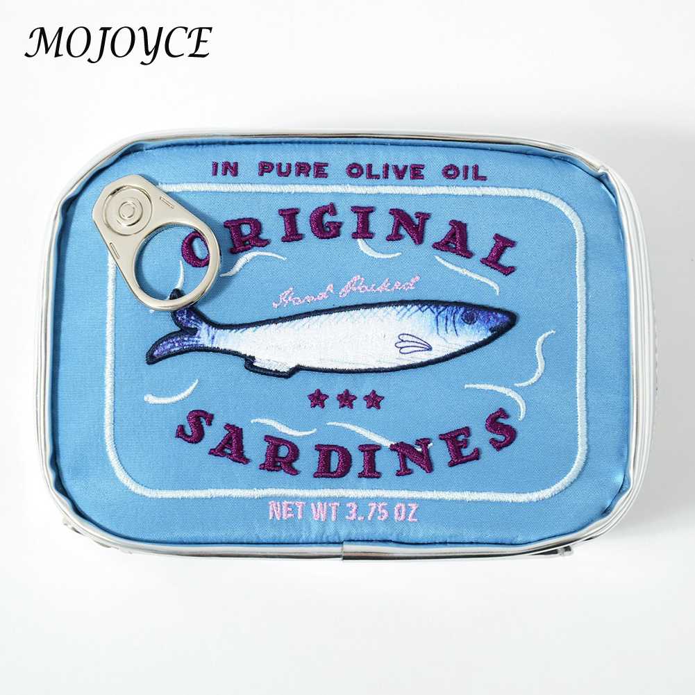 Wacky Cute Large Capacity Sardine Can Styling Pocke For Girls Daily Travel Organizer Cosmetic Bags