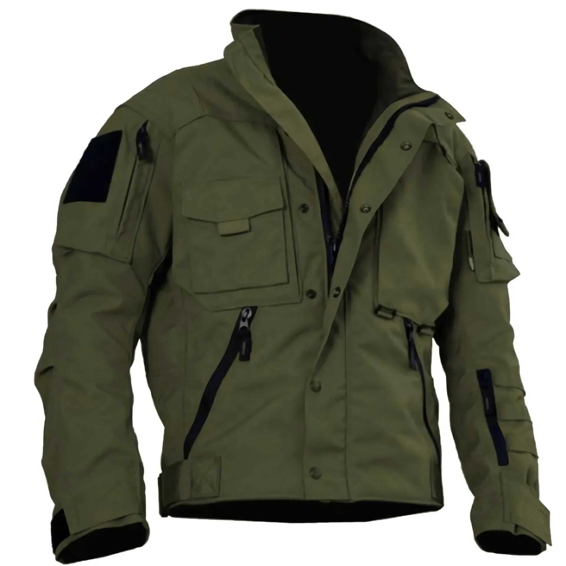 Plus size military tactical jacket mens waterproof multifunctional pocket casual bomber jacket mens jacket spring autumn S-3XL W2411112326