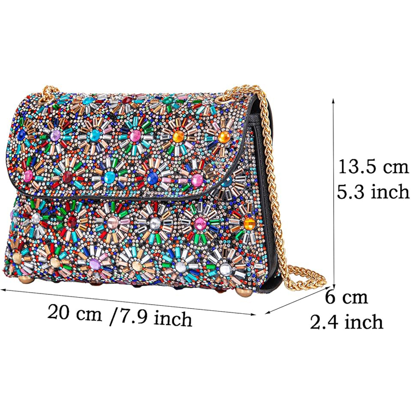 Shoulder Bags Crossbody Bag Purses Handbags Crystals Rhinestone Evening Bag for Women Clutch Purse with Chain fashion designer bag