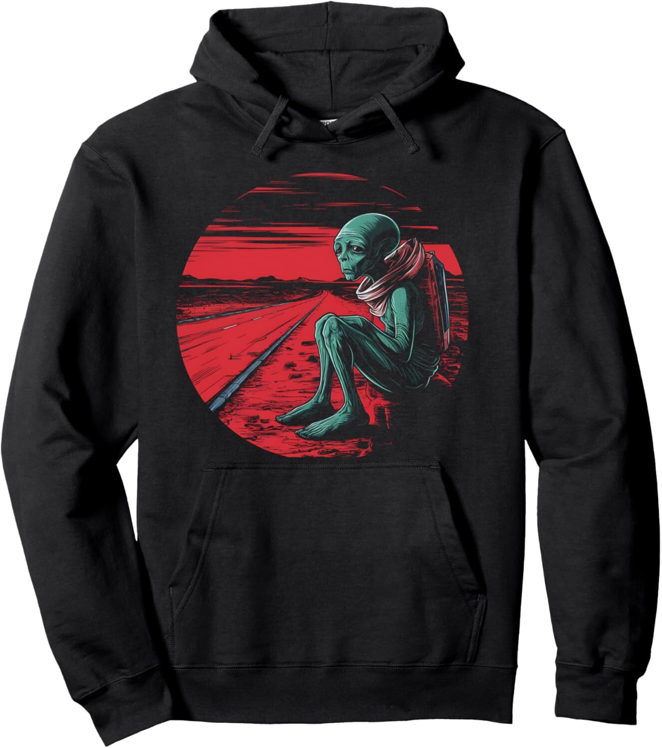 Hoodie for Mens Womens Alien Trip SciFi Desert Retro Fantasy Art Graphic Tees Pullover Hoodie Graphic Hoodies sweatshirt