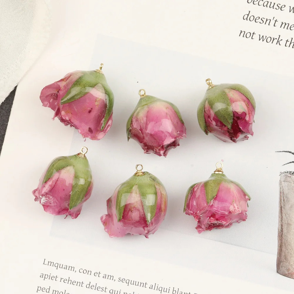 Cordial 20Pcs Natural Flower Charm/Handmade/Resin Pendant for Earrings/DIY Jewelry Discovery and Components #102692 241108