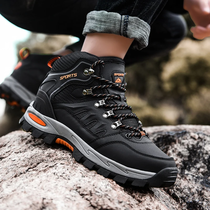 Mens Hiking Shoes Breathable Outdoor Hiking Boots Lace Up Trekking Shoes Men Outdoor Non-slip Mountain new 2025 Shoes for Men New Arrival