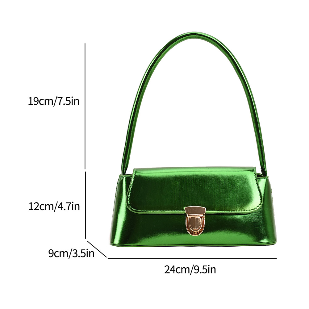 PU Leather Hobo Bag 2023 Designer Luxury Armpit Bags Women French Shiny Shoulder Bag Fashion Small Tote Bags Summer Trend Purses - view 4