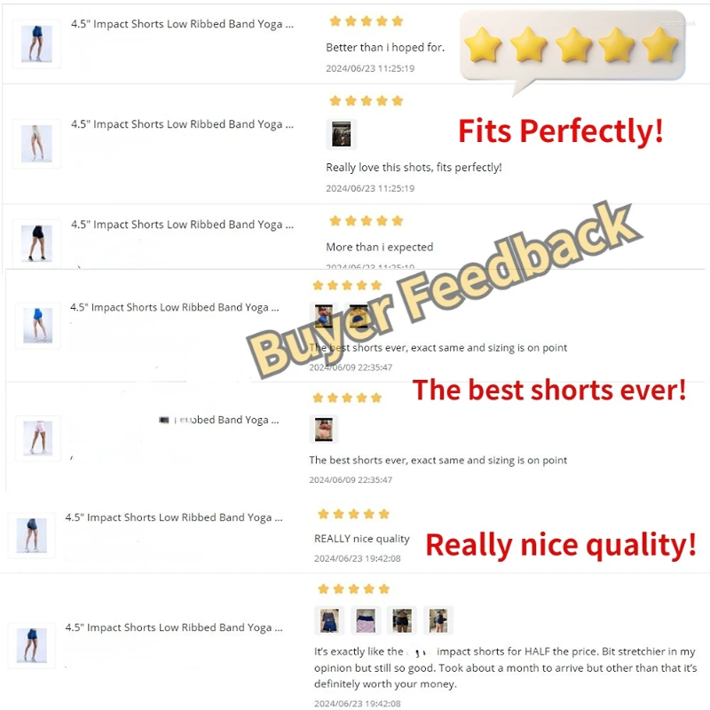 Active Shorts Low Ribbed Band Yoga Seamless Scrunch Bum Workout Gym Booty Stretch Running Fitness Clothes