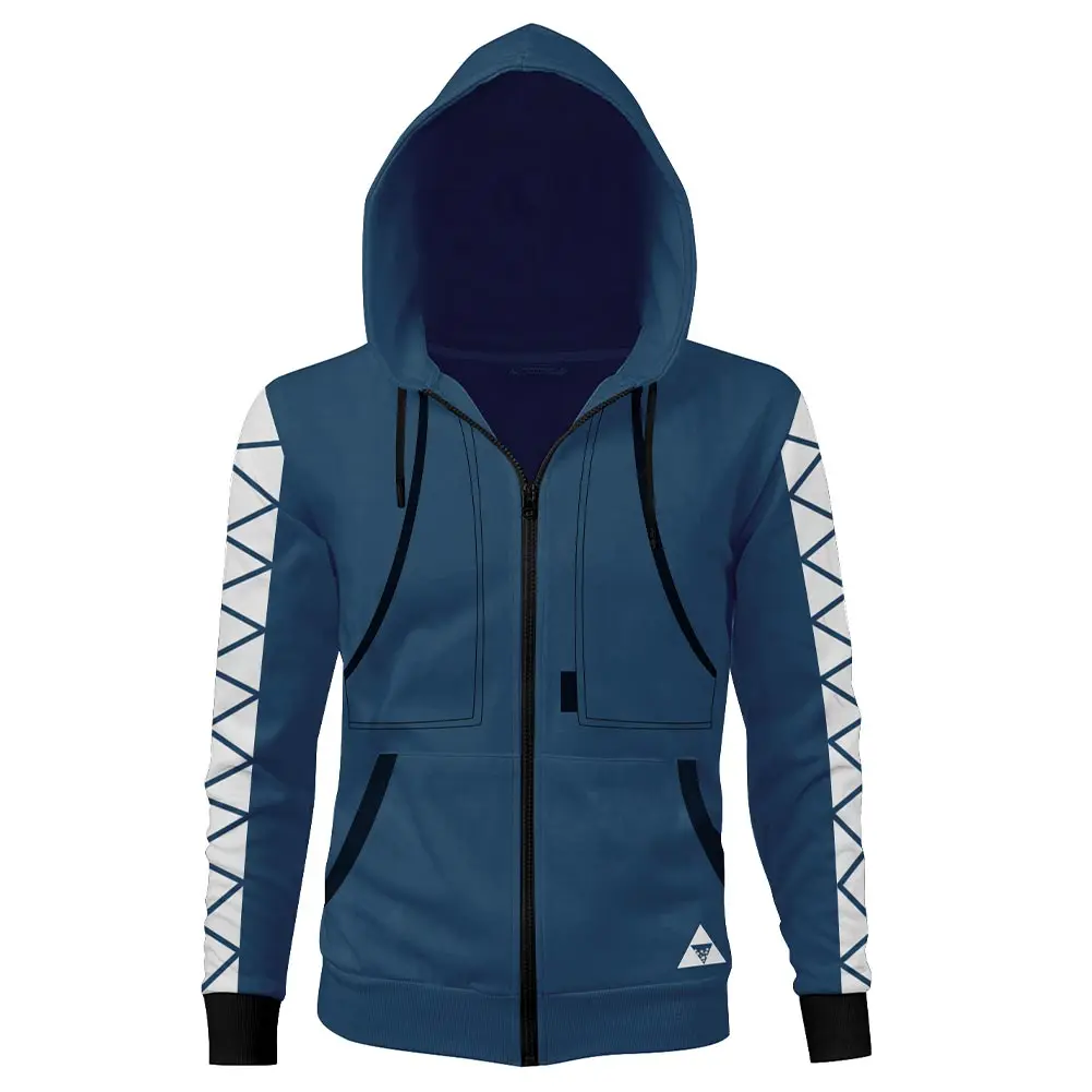 Hercules Idia Shroud Hoodie Jacket Zip Up Zipper Sweatshirt Coat Pullover Anime Game Twisted Wonderland Cosplay Costume Fashion