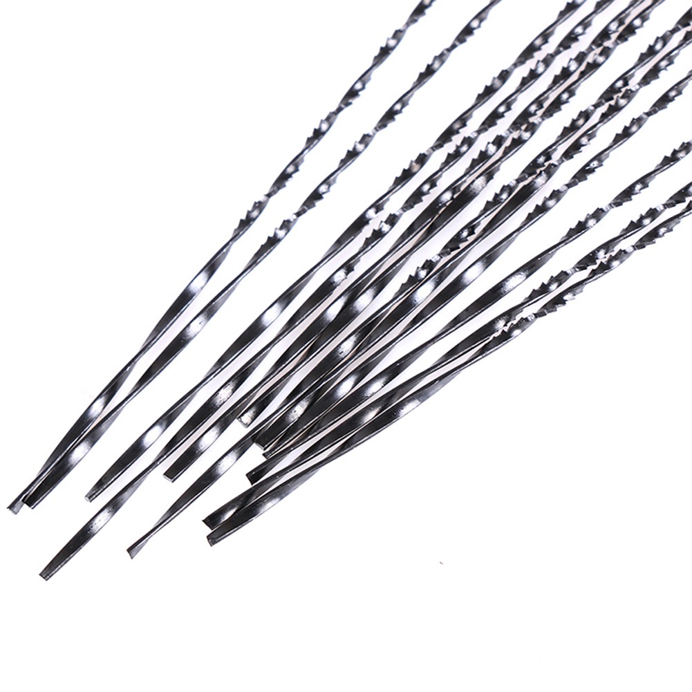 12Pcs Set Diamond Wire Saw Blade Cutter Jewelry Metal Wood Cutting Jigsaw Blades Granite EHand Craft Tools Scroll Spiral Teeth