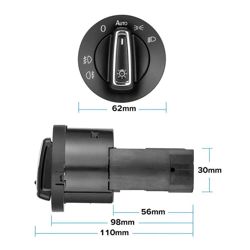 For VW Auto Headlight Head Lamp Switch Light Sensor Module for Golf Jetta MK5 6 Tiguan Touran Passat Polo Bora Headlight Control