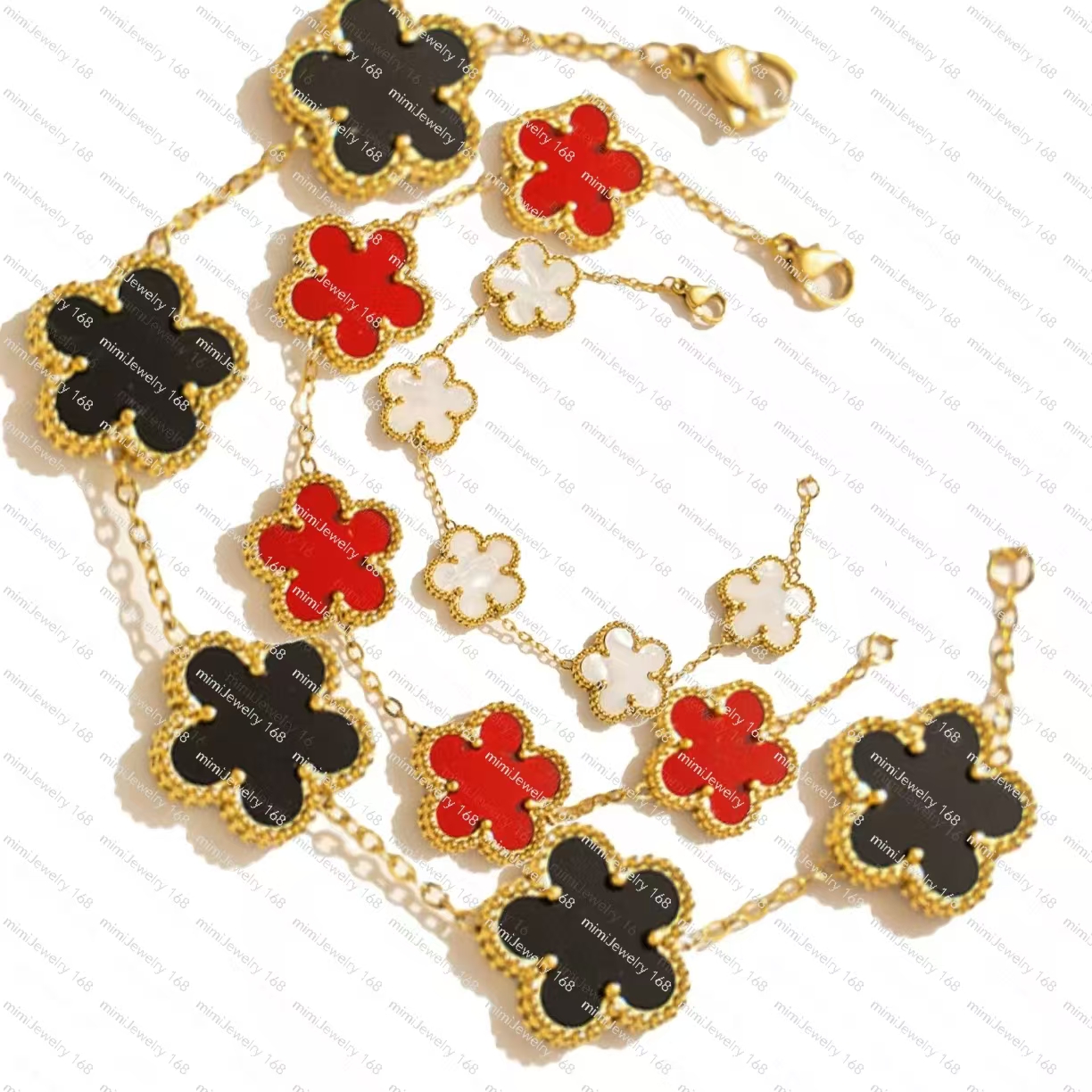 bracelet Clover Bracelet For Men and Women jewelry Bracelets 18K Gold Silver Plate Agate Diamond Fashion Charm Chain Wedding Gift Party designer bracelet jewelry