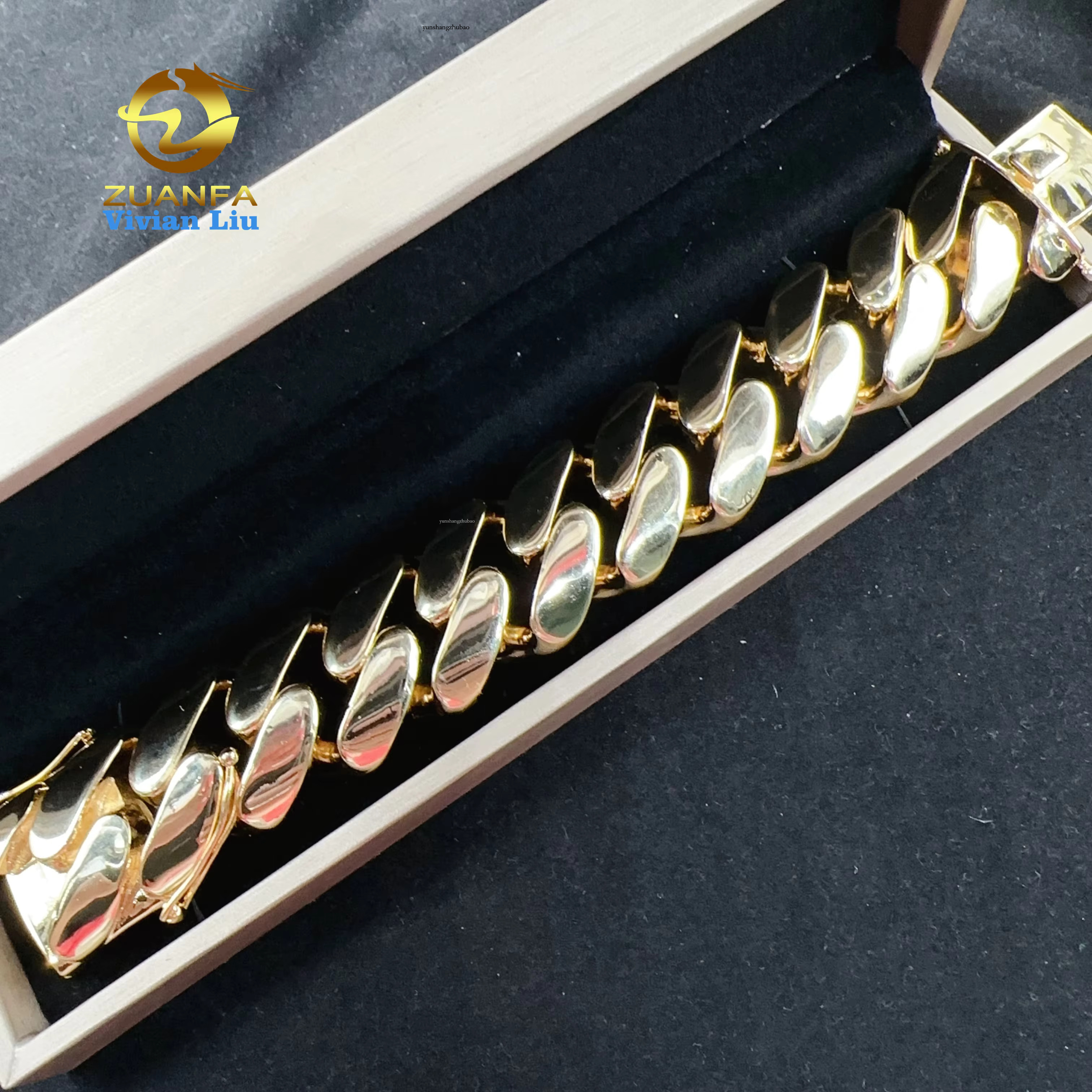 30MM Big Size Men Hip Hop Jewelry Brass Real Gold Plated k Chain Cuban Bracelet