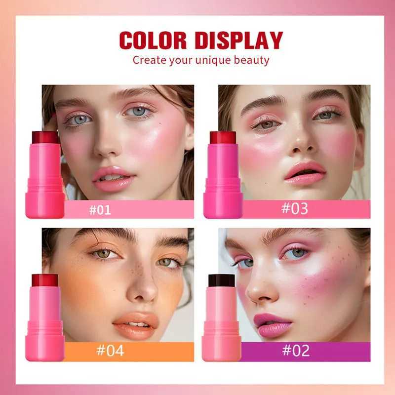 Jelly blush lip gloss stick for lazy people to contour even skin tone brighten and color easy to apply for both lips and faceXJ241111