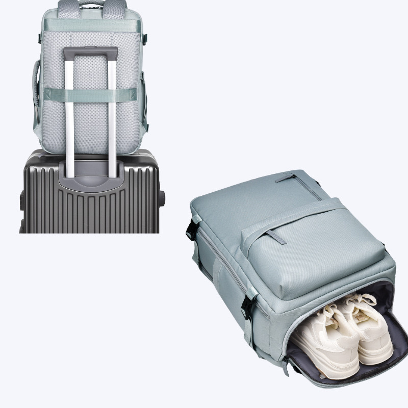 Vacuum compression mens travel backpack with air pump waterproof laptop New bag highquality