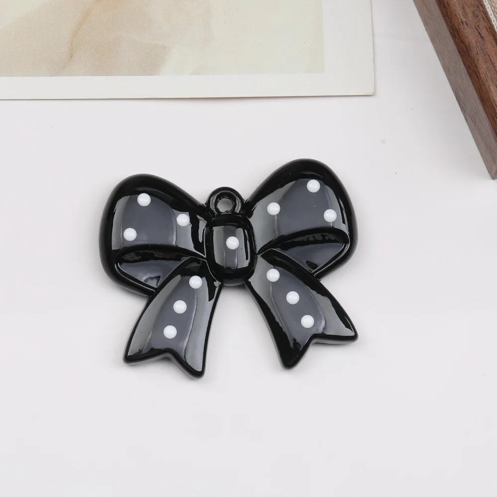 Cordial 30Pcs 44 * 53MM Jewelry Accessories/Handmade/DIY Acrylic Pendant/Bow Shape/Pocket Chain Point Charm #17709 241108