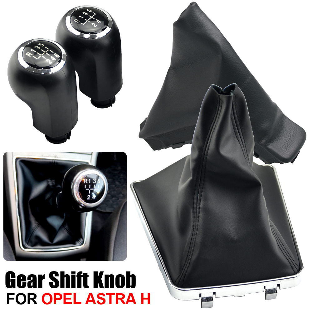 5/6 Speed Car Gear Shift Knob Lever Stick Gaitor Boot Cover For For OPEL ASTRA H ead35