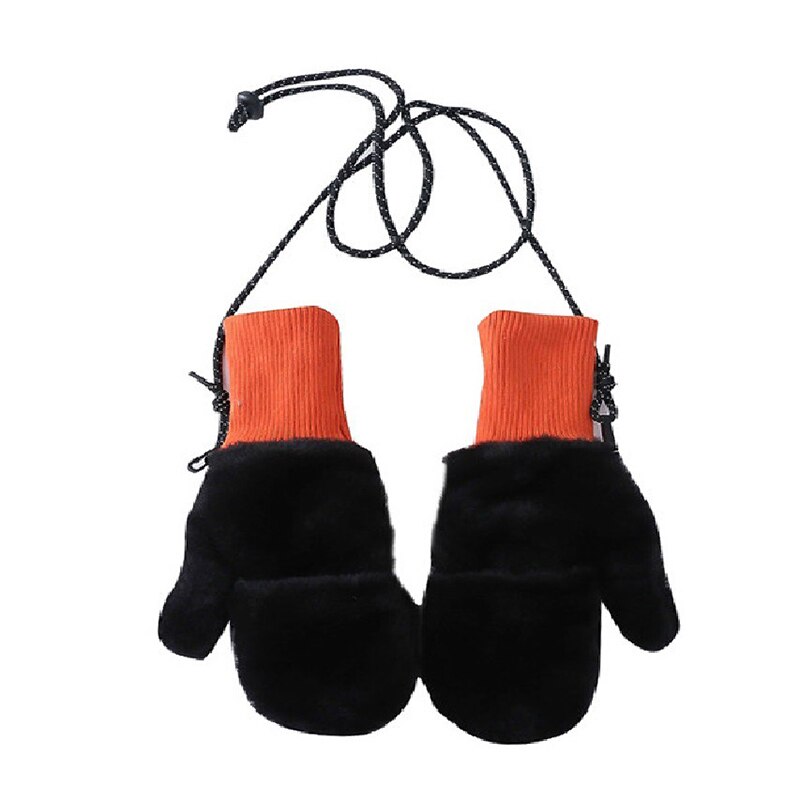 Bebobsons Original Niche Designer Women's Autumn Winter Warm Plush Flannel Gloves All-inclusive Finger Cots Outdoor