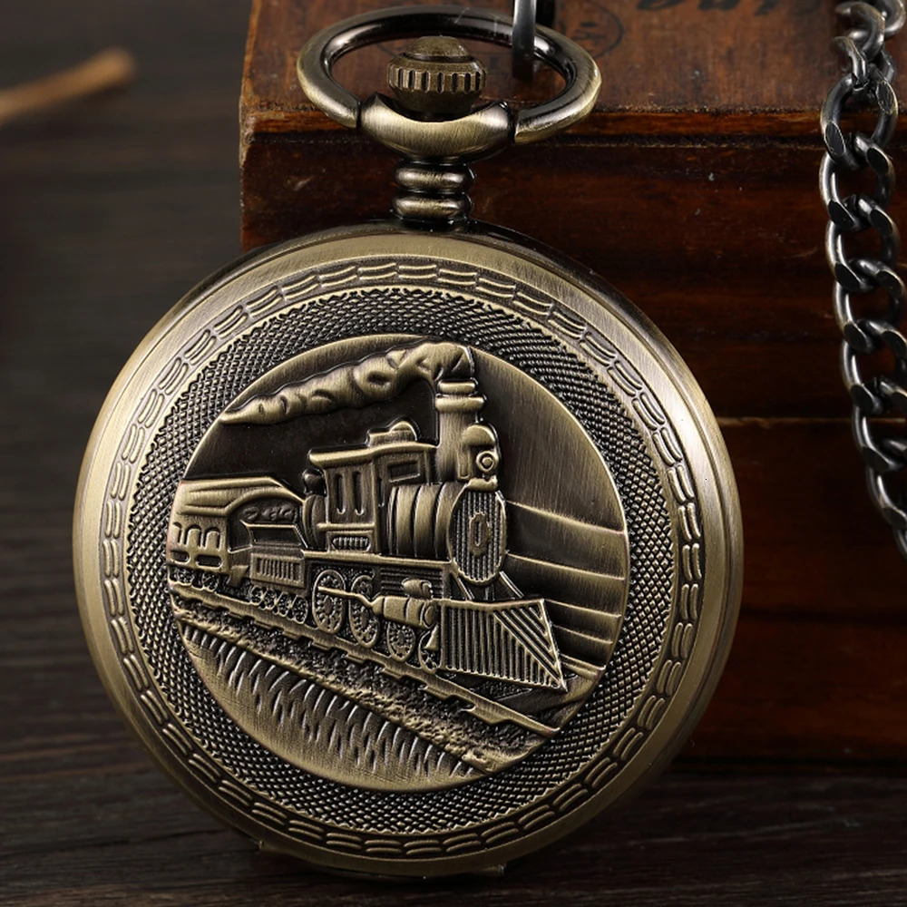 Mechanical pocket watch antique skeleton mens steampunk mechanical Fob watch clock pendant hand cranked Relogio De Bolso 241108CJ