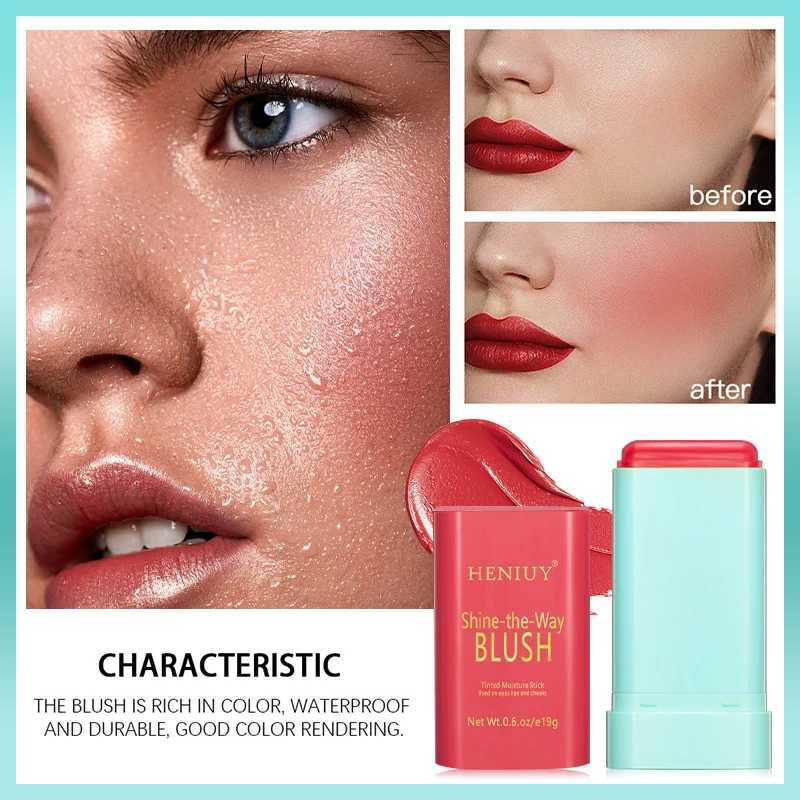 3 Color Cheek Lip Tinted Moistured Blush Stick Eyes Cheek and Lip Brighten Cream Bronzer Highlight Stick Matte Contour MakeupXJ241111