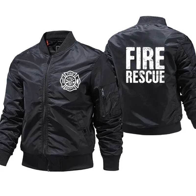Fire Rescue Firefighter Fireman bomber jacket Ma Pilot Air Men Streetwear winter jacket mens windproof jacket S-5XL W241111