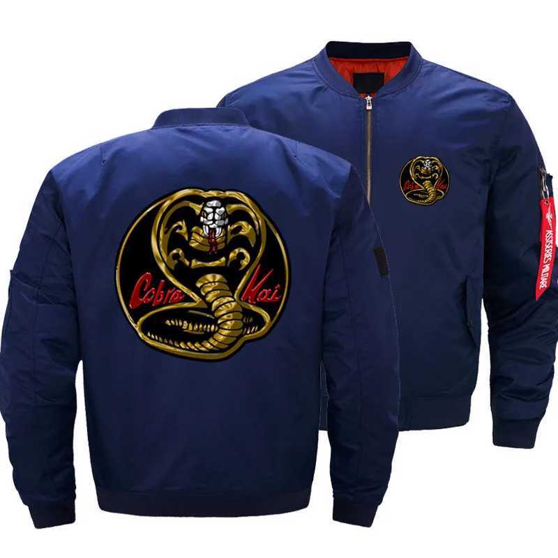 Mens Cobra Kai Karate Childrens Bomber Jacket Plus Size Jacket Ma Aviation Pilot Military Motorcycle Windproof Jacket Oversized M-5XL W241111