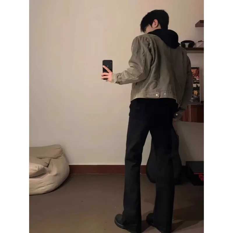 Fashionable and loose mens bicycle jacket high-end feeling pilot PU leather vest fashionable streetwear from the United States/European Union W241111