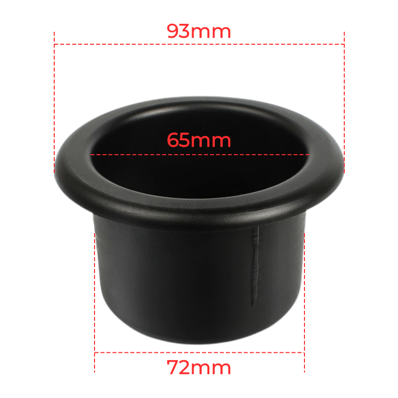Black Car Cup Water Drink Holder Recessed For RV Car Marine Boat Trailer Plastic Cup Holder Auto Interior Accessories