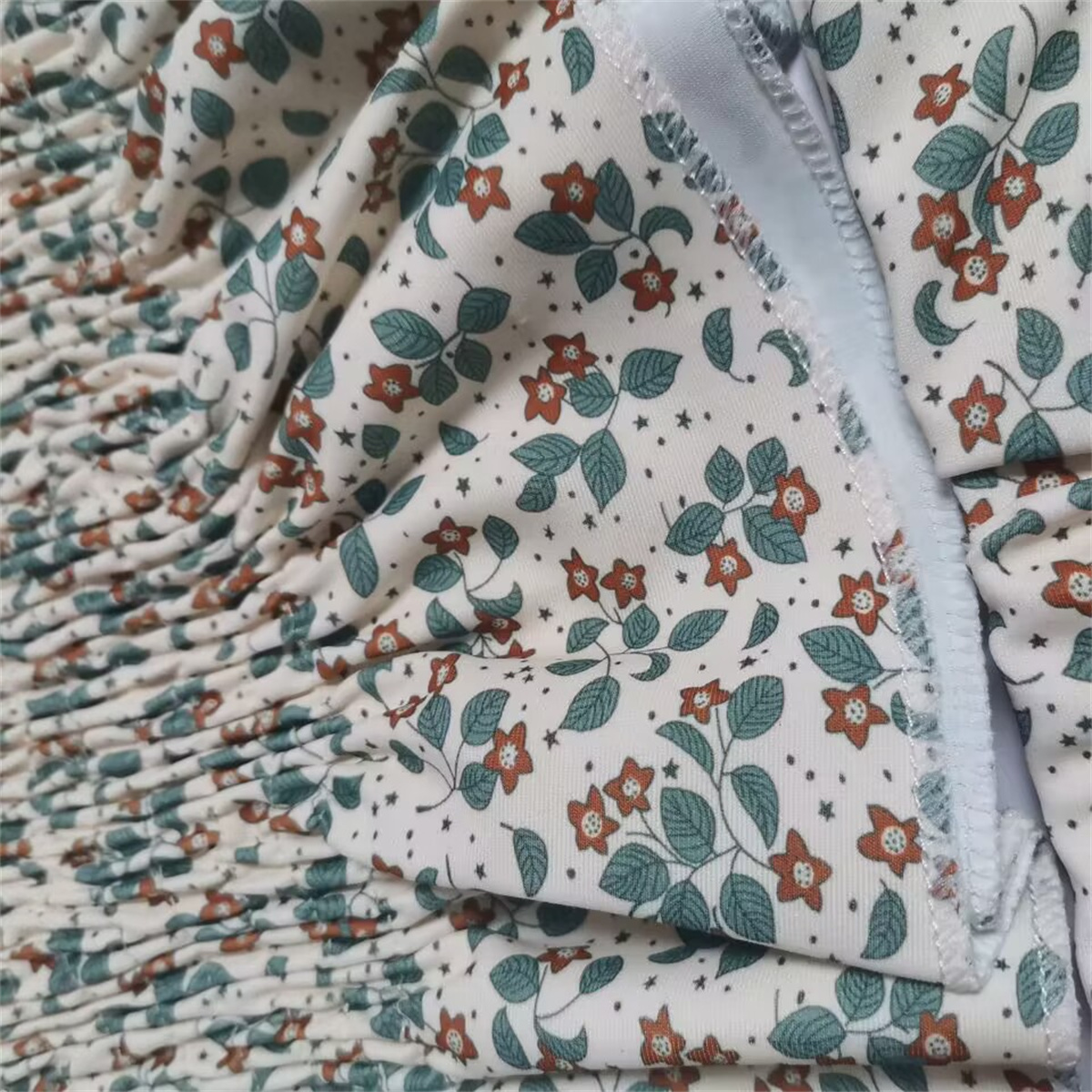 Vintage Floral Kids Girls Split Swimwears Children Summer Bikini Set Toddler Baby Learn Swimming Suit 1,2,3,4,5,6 Years Swimsuit