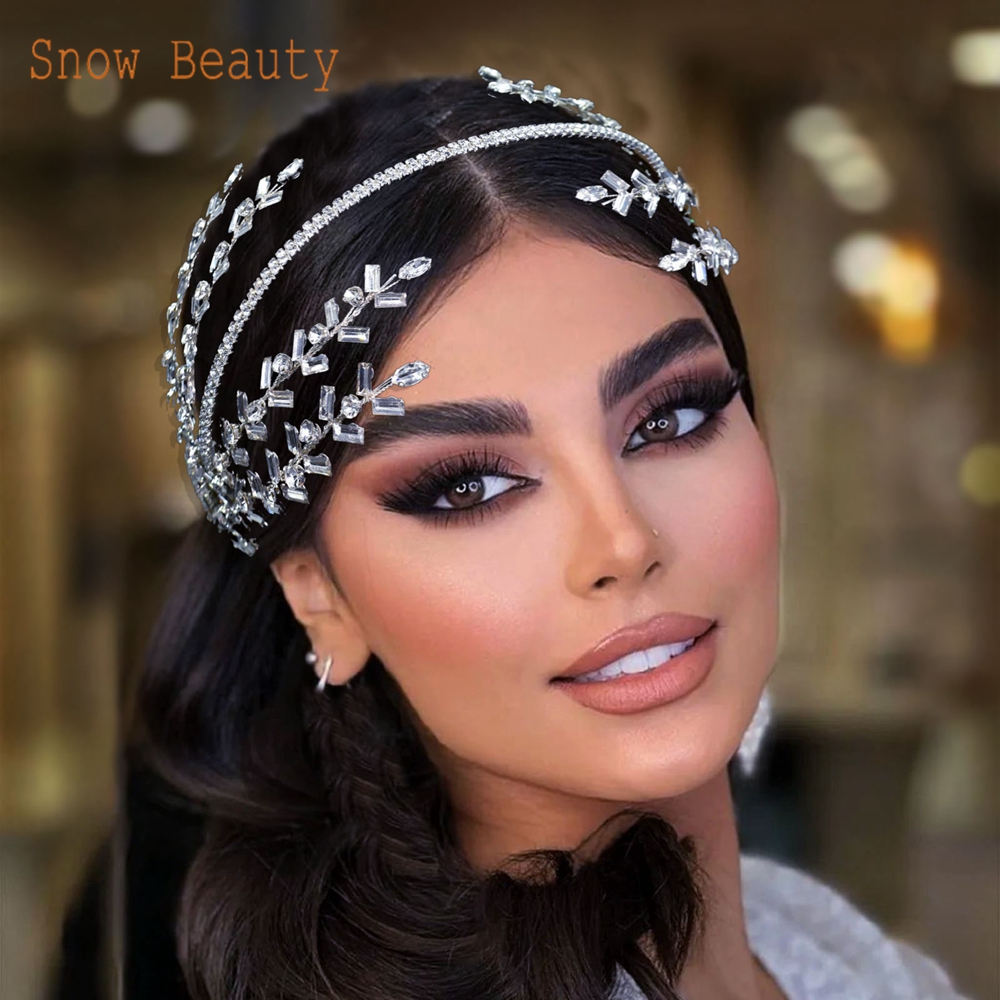 DZ030 Bridal Hair Accessories Wedding Head Jewelry Bride Headpiece Hair Jewellery for Women Tiara Baroque Headband Head Piece
