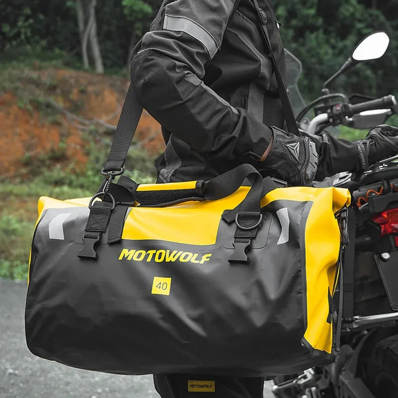 Waterproof Tail Travel Outdoor Dry Roll Pack 40/66 Motorbike Lage Backpack Motorcycle Seat Bag