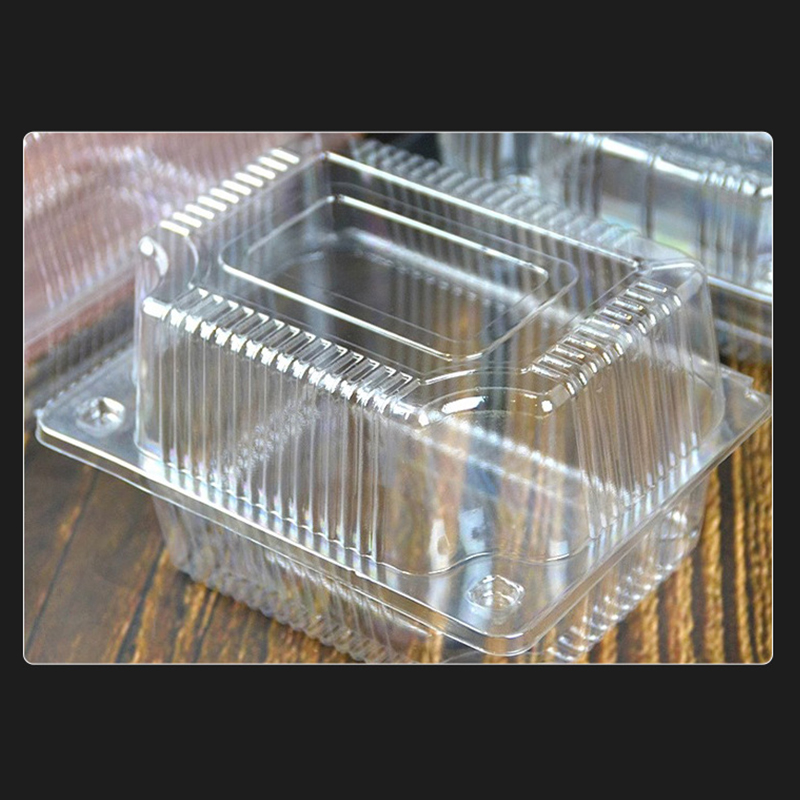 Factory sold pastry box disposable plastic transparent cake packaging box plastic box western Dim sum fruit food packaging box
