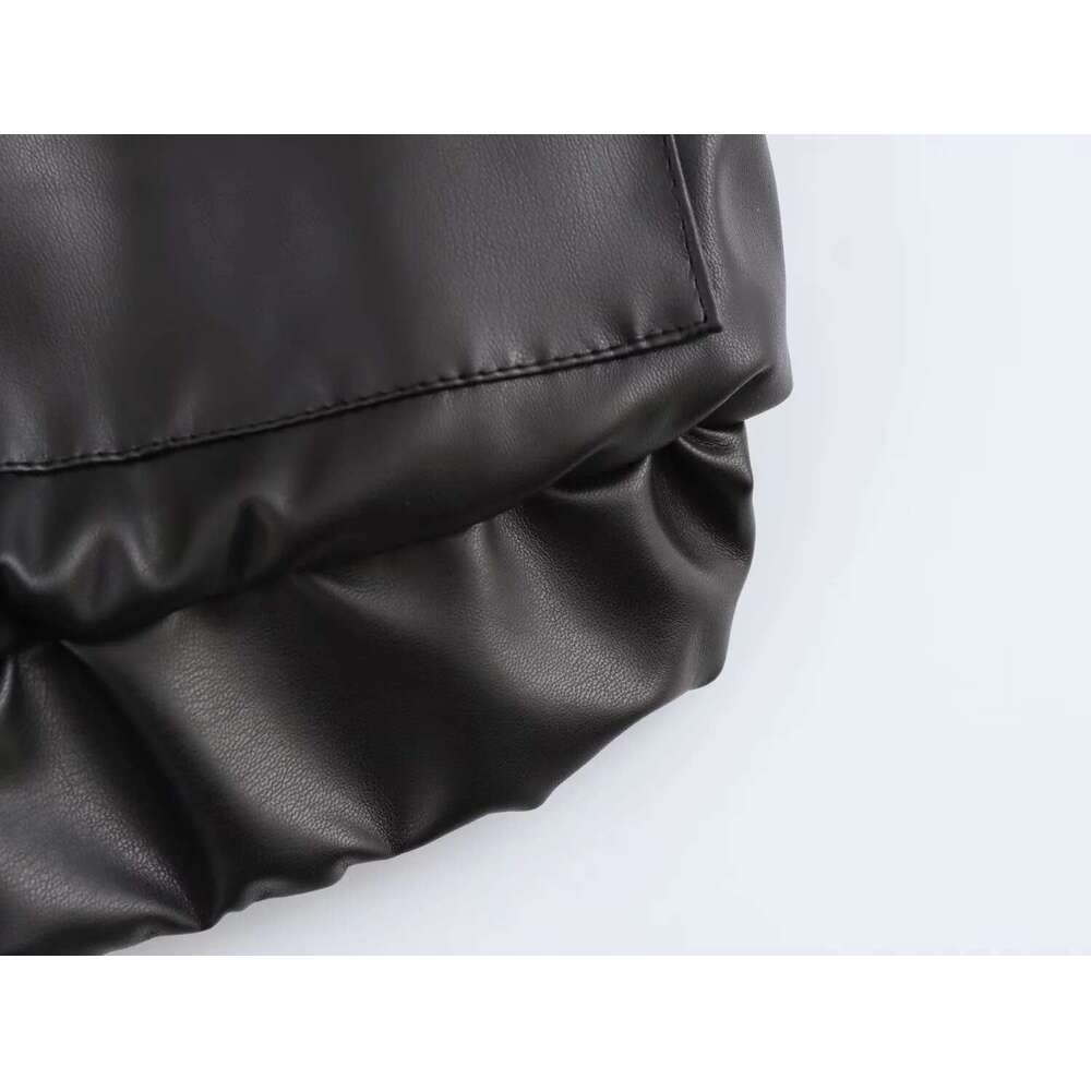 shanshi leather jacket women Wind autumn new fashion street imitation loose casual leather jacket for women