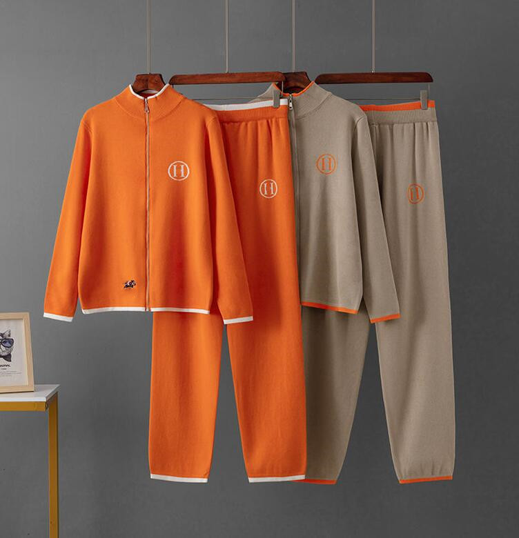 NEW Women's Tracksuits Knitted suit brand Knitted Casual Suit Sweater pants 2 Piece Set designer Tracksuits