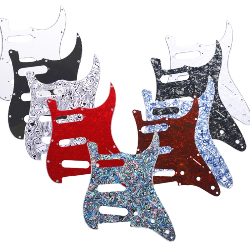 1Pc 3Ply S+S+S 11 Holes Strat Electric Guitar Pickguard Scratch Plate Pick Guards for US/Mexico Made Modern Guitar Parts
