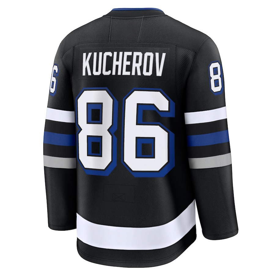 #86 Nikita Kucherov Tampa Bay Hockey Lightning Jersey #38 Brandon Hagel #21 Brayden Point #77 Victor Hedman #88 Andrei Vasilevskiy Jerseys