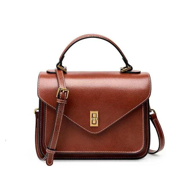 Women's Genuine Leather Bag Vegetable Tanned Cowhide New High Grade Handbag Shoulder Crossbody Messenger Bags Ladies Female Zipper Bagvoyage