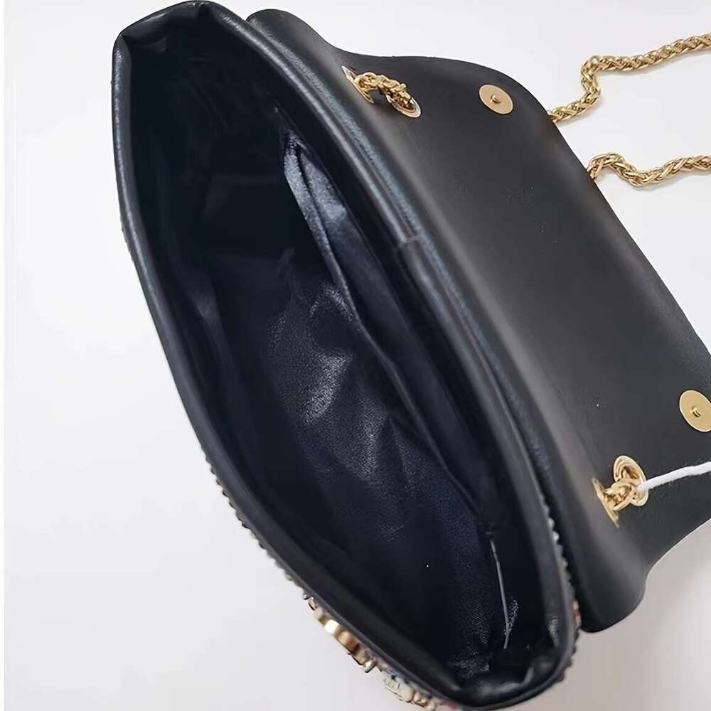designer bag DHwanglijia Women's Fashion Evening Handbag, Elegant Style Rhie Embellishments Purse, Lightweight Bag For Banquet And Party Use