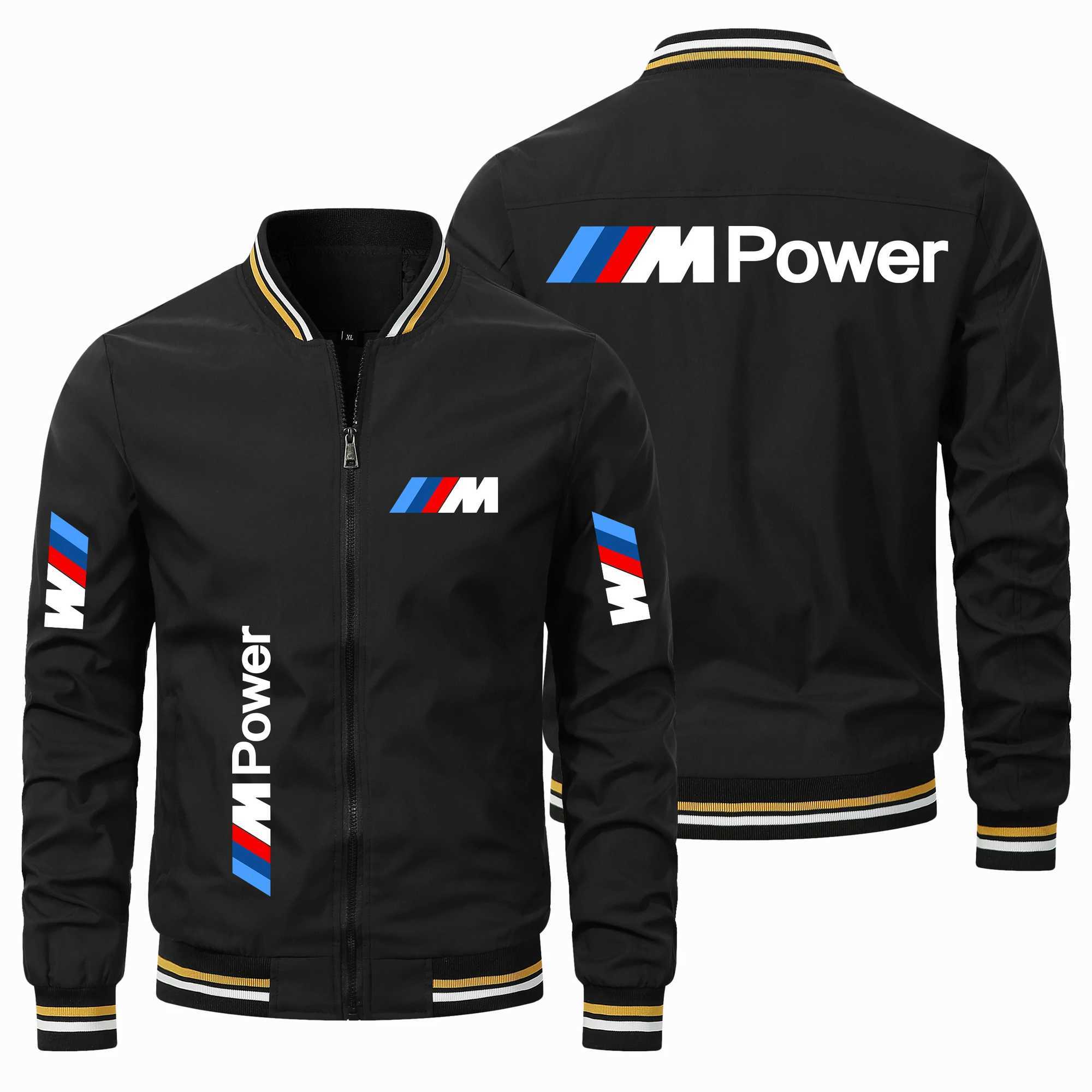 Men's Jackets BMW jacket BMW M power bicycle jacket windproof jacket fashionable casual Harajuku mens sportswear customized racing jacket mens clothing T241109